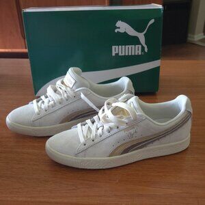 Puma Women's Clyde Metal Leather  "Whisper White Gold Bronze"